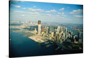 Aerial View of World Trade Center Construction-null-Stretched Canvas