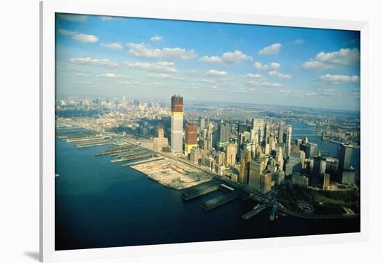 Aerial View of World Trade Center Construction-null-Framed Photographic Print