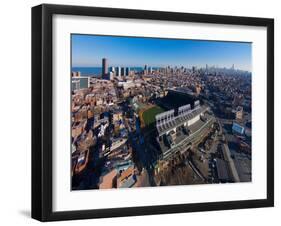 Aerial view of Wrigley Field, Chicago, Cook County, Illinois, USA-null-Framed Premium Photographic Print