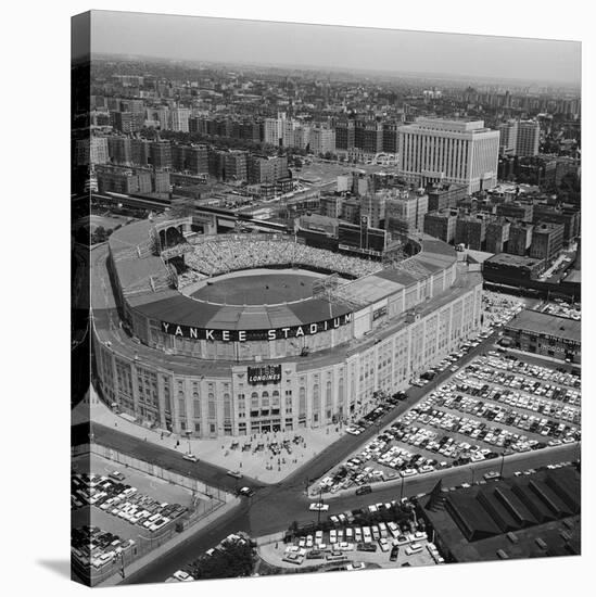 Aerial View of Yankee Stadium-null-Stretched Canvas