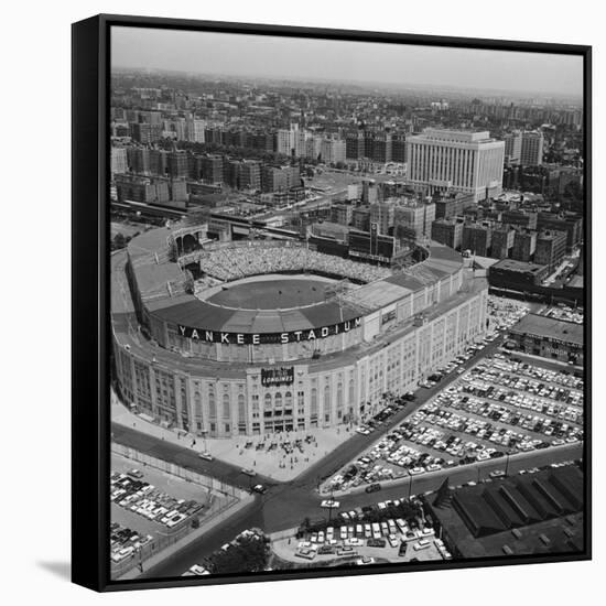 Aerial View of Yankee Stadium-null-Framed Stretched Canvas