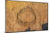 Aerial view of Yanomami tribe, in a circle, and shadows, southern Venezuela-Michael Runkel-Mounted Photographic Print