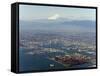 Aerial View of Yokohama City and Mount Fuji, Shizuoka Prefecture, Japan, Asia-Christian Kober-Framed Stretched Canvas