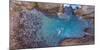 Aerial View of Young Woman in the Blue Sea among Rocks, Oaxaca Mexico from Above-Rodrigo Lucentini-Mounted Photographic Print