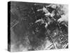 Aerial View of Ypres in Flames During World War I in Belgium-Robert Hunt-Stretched Canvas