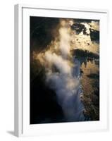 Aerial View of Zambezi River as it Plummets over the Victoria Falls-John Warburton-lee-Framed Photographic Print