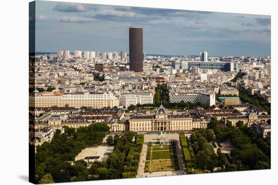 Aerial View on Champ De Mars from the Eiffel Tower, Paris, France-anshar-Stretched Canvas