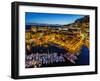Aerial View on Fontvieille and Monaco Harbor with Luxury Yachts, French Riviera-anshar-Framed Photographic Print