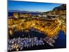 Aerial View on Fontvieille and Monaco Harbor with Luxury Yachts, French Riviera-anshar-Mounted Photographic Print