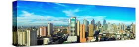 Aerial View on Makati City - Modern Financial and Business District of Metro Manila, Philippines-joyfull-Stretched Canvas