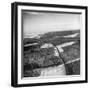 Aerial View over Ardennes Showing Us Tank Company During the Battle of the Bulge-null-Framed Photographic Print