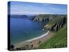 Aerial View over Beach at La Grande Greve, Sark, Channel Islands, United Kingdom, Europe-Lightfoot Jeremy-Stretched Canvas