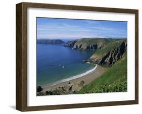 Aerial View over Beach at La Grande Greve, Sark, Channel Islands, United Kingdom, Europe-Lightfoot Jeremy-Framed Photographic Print