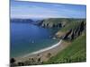 Aerial View over Beach at La Grande Greve, Sark, Channel Islands, United Kingdom, Europe-Lightfoot Jeremy-Mounted Photographic Print