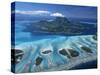 Aerial View over Bora Bora, French Polynesia-Neil Farrin-Stretched Canvas