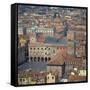 Aerial View over Central Bologna, Emilia-Romagna, Italy, Europe-Tony Gervis-Framed Stretched Canvas