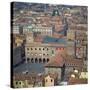 Aerial View over Central Bologna, Emilia-Romagna, Italy, Europe-Tony Gervis-Stretched Canvas