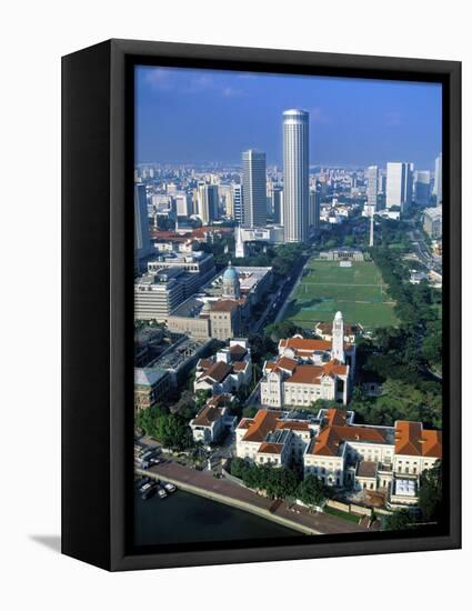 Aerial View over Central Singapore-Hanan Isachar-Framed Stretched Canvas