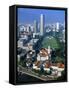 Aerial View over Central Singapore-Hanan Isachar-Framed Stretched Canvas