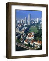 Aerial View over Central Singapore-Hanan Isachar-Framed Photographic Print