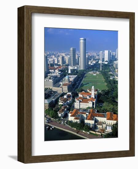 Aerial View over Central Singapore-Hanan Isachar-Framed Photographic Print