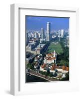 Aerial View over Central Singapore-Hanan Isachar-Framed Photographic Print