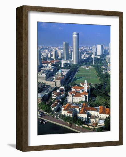 Aerial View over Central Singapore-Hanan Isachar-Framed Photographic Print