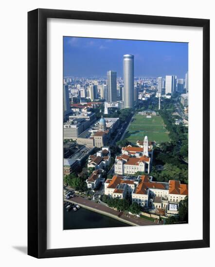 Aerial View over Central Singapore-Hanan Isachar-Framed Photographic Print