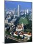 Aerial View over Central Singapore-Hanan Isachar-Mounted Photographic Print