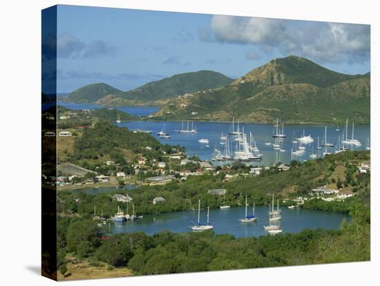 Aerial View over Falmouth Bay, with Moored Yachts, Antigua, Leeward Islands, West Indies, Caribbean-Lightfoot Jeremy-Stretched Canvas