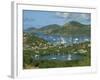 Aerial View over Falmouth Bay, with Moored Yachts, Antigua, Leeward Islands, West Indies, Caribbean-Lightfoot Jeremy-Framed Photographic Print