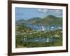 Aerial View over Falmouth Bay, with Moored Yachts, Antigua, Leeward Islands, West Indies, Caribbean-Lightfoot Jeremy-Framed Photographic Print