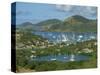 Aerial View over Falmouth Bay, with Moored Yachts, Antigua, Leeward Islands, West Indies, Caribbean-Lightfoot Jeremy-Stretched Canvas