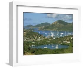 Aerial View over Falmouth Bay, with Moored Yachts, Antigua, Leeward Islands, West Indies, Caribbean-Lightfoot Jeremy-Framed Photographic Print