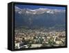 Aerial View over Innsbruck, Including the Karwendel Range Behind, Tirol, Austria, Europe-Gavin Hellier-Framed Stretched Canvas