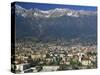 Aerial View over Innsbruck, Including the Karwendel Range Behind, Tirol, Austria, Europe-Gavin Hellier-Stretched Canvas
