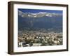 Aerial View over Innsbruck, Including the Karwendel Range Behind, Tirol, Austria, Europe-Gavin Hellier-Framed Photographic Print