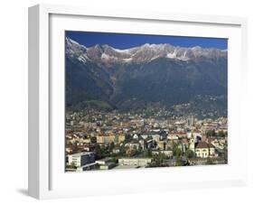 Aerial View over Innsbruck, Including the Karwendel Range Behind, Tirol, Austria, Europe-Gavin Hellier-Framed Photographic Print