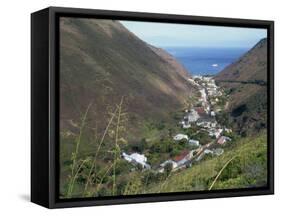 Aerial View over Jamestown, St. Helena, Mid Atlantic-Renner Geoff-Framed Stretched Canvas