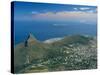 Aerial View Over Lion's Head from Table Mountain, Cape Town, South Africa-Fraser Hall-Stretched Canvas