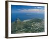 Aerial View Over Lion's Head from Table Mountain, Cape Town, South Africa-Fraser Hall-Framed Photographic Print