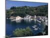 Aerial View over Loggos Harbour, Paxos, Ionian Islands, Greek Islands, Greece, Europe-Julia Bayne-Mounted Photographic Print