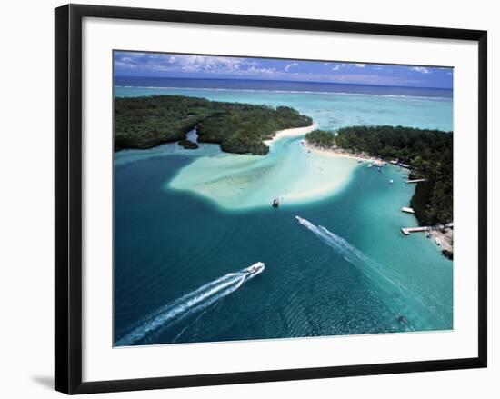 Aerial View over Mauritius-Neil Farrin-Framed Photographic Print