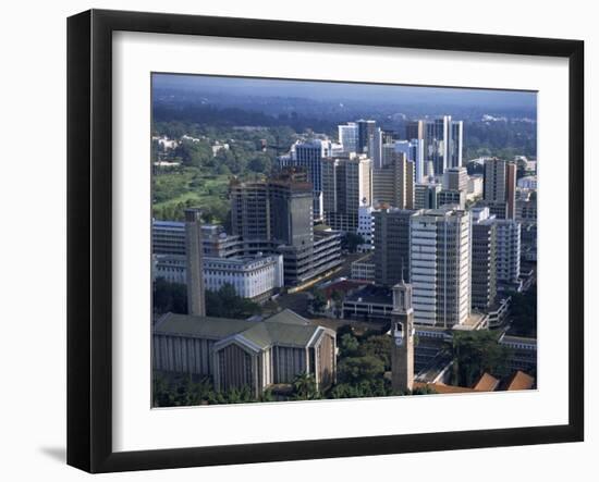 Aerial View over Nairobi, Kenya, East Africa, Africa-Groenendijk Peter-Framed Photographic Print