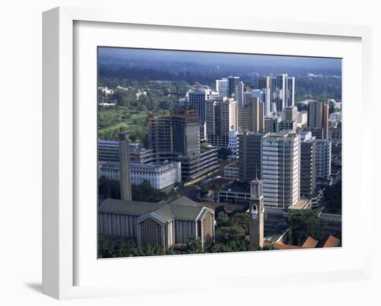 Aerial View over Nairobi, Kenya, East Africa, Africa-Groenendijk Peter-Framed Photographic Print