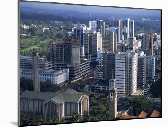 Aerial View over Nairobi, Kenya, East Africa, Africa-Groenendijk Peter-Mounted Photographic Print