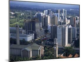 Aerial View over Nairobi, Kenya, East Africa, Africa-Groenendijk Peter-Mounted Photographic Print