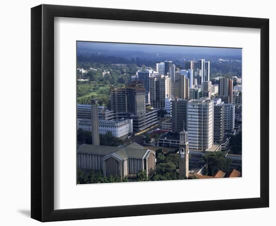 Aerial View over Nairobi, Kenya, East Africa, Africa-Groenendijk Peter-Framed Photographic Print