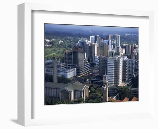 Aerial View over Nairobi, Kenya, East Africa, Africa-Groenendijk Peter-Framed Photographic Print