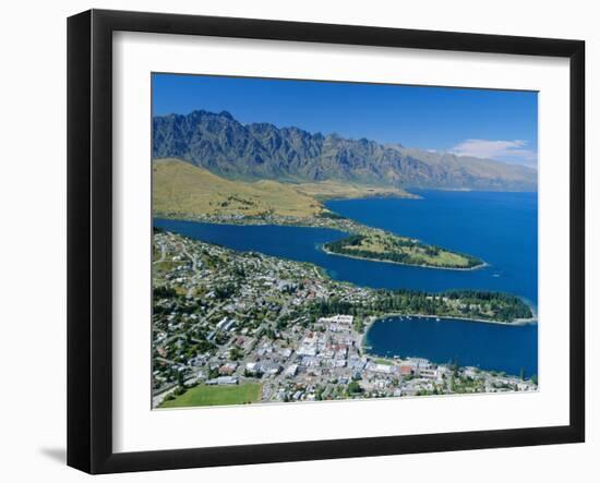 Aerial View Over Resort of Queenstown, New Zealand, Australasia-Robert Francis-Framed Photographic Print